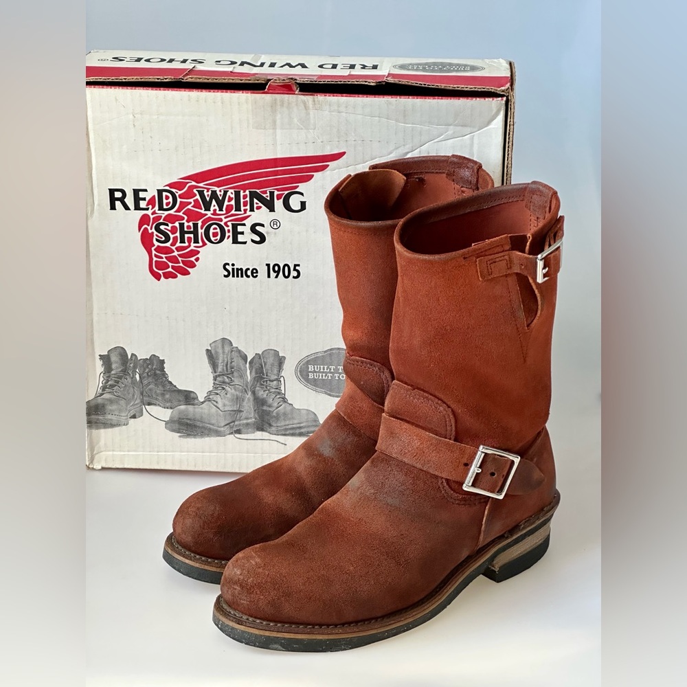 Super Rare Red Wing 8812 Copper Abilene Roughout Engineer Boots - Picture 7 of 10